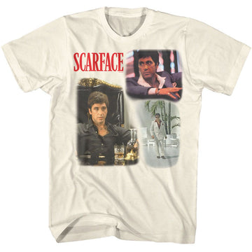 SCARFACE WORLD IS YOURS COLLAGE COLOR S T-Shirt in Natural
