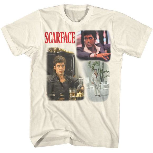 SCARFACE WORLD IS YOURS COLLAGE COLOR S T-Shirt in Natural