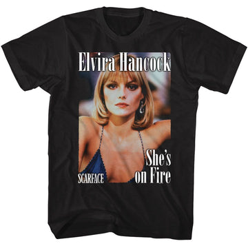 SCARFACE ELVIRA MAGAZINE STYLE S T-Shirt in Black
