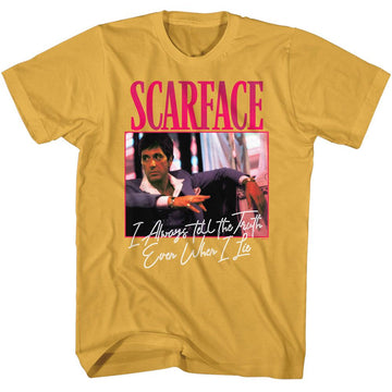 SCARFACE EVEN WHEN I LIE S T-Shirt in Ginger