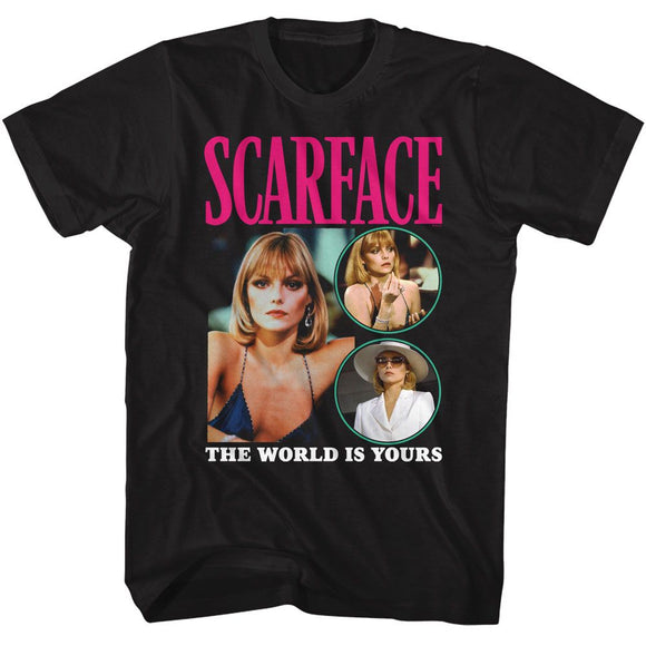 SCARFACE ELVIRA WORLD S T-Shirt in Black