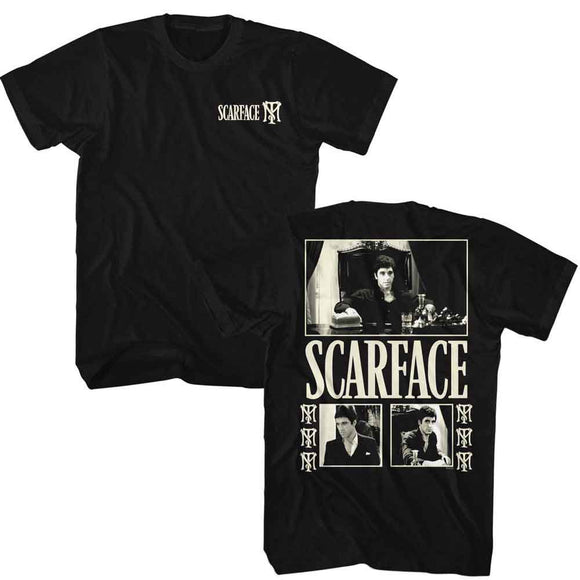 SCARFACE THREE PHOTOS F B ***F&B*** S T-Shirt in Black
