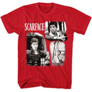 SCARFACE WORLD IS YOURS COLLAGE S T-Shirt in RED