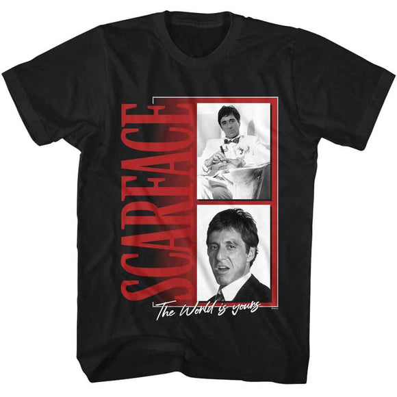 SCARFACE LOGO PICS S T-Shirt in Black
