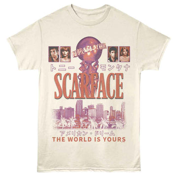 SCARFACE THE WORLD IS YOURS S T-Shirt in Natural