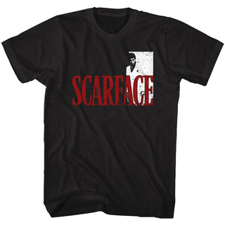 Scarface Sfredwht Adult T-Shirts