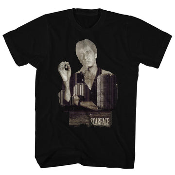 SCARFACE DOUBLE EXPOSE S T-Shirt in Black