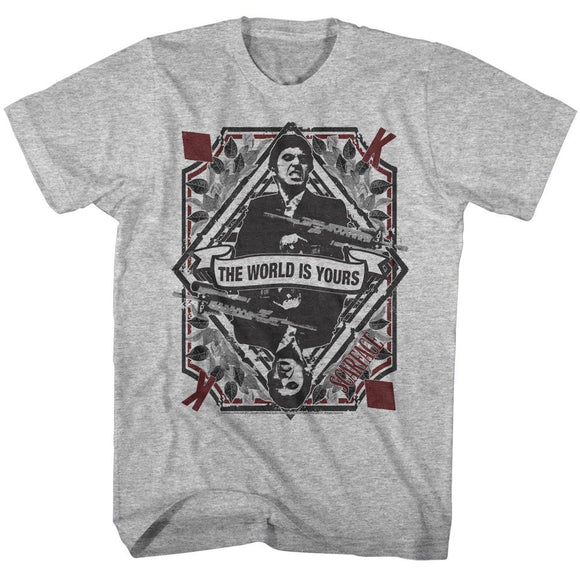 SCARFACE KING OF DIAMONDS S T-Shirt in GRAY Heather