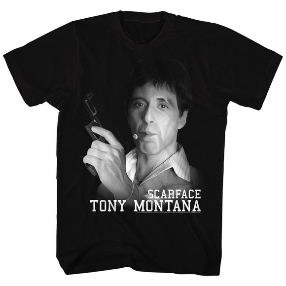 SCARFACE TONYS GOT A GUN S T-Shirt in Black