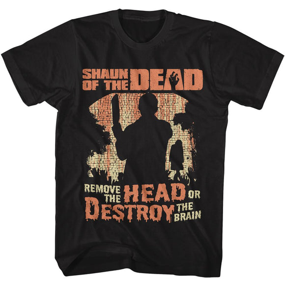 SHAUN OF THE DEAD REMOVE THE DEAD S T-Shirt in Black
