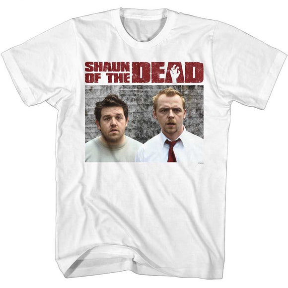 SHAUN OF THE DEAD SHAUN AND ED S T-Shirt in White