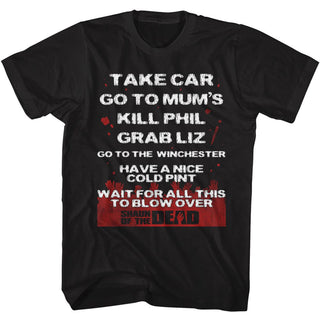 Shaun Of The Dead Shaun Of The Dead Take Car Adult T-Shirts