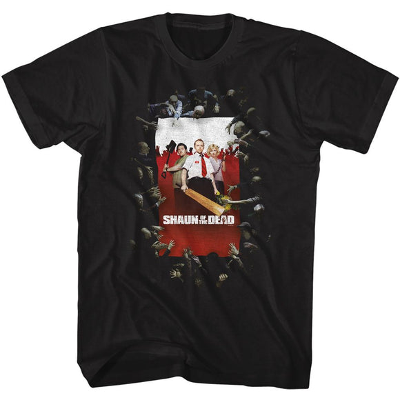 SHAUN OF THE DEAD SHAUN POSTER S T-Shirt in Black