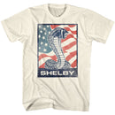 CARROLL SHELBY FLAG SNAKE S T-Shirt in Natural