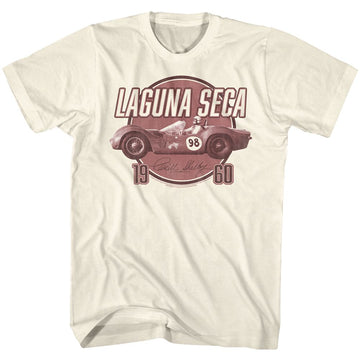 CARROLL SHELBY LAGUNA SECA 1960 S T-Shirt in Natural