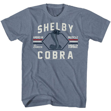 CARROLL SHELBY AMERICAN MUSCLE S T-Shirt in Indigo Heather