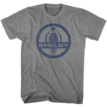 CARROLL SHELBY COBRA SNAKE LOGO S T-Shirt in Graphite Heather