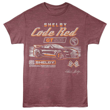CARROLL SHELBY CODE RED S T-Shirt in Vintage Maroon Heather