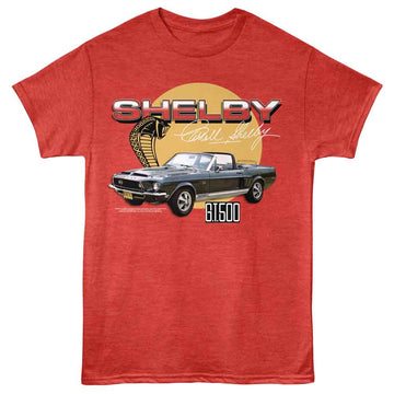 CARROLL SHELBY VINTAGE CAR AND SNAKE S T-Shirt in RED Heather