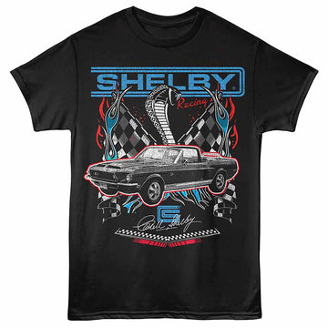 Carroll Shelby Racing Black Adult T-Shirt