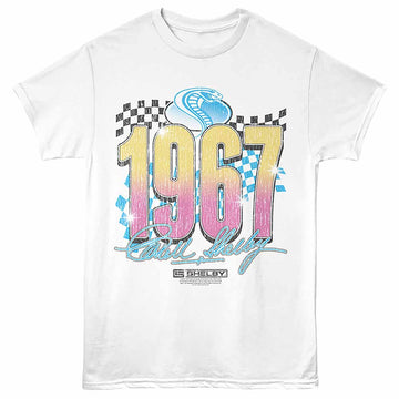 Carroll Shelby 1967 Gradient White Adult T-Shirt