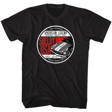 CARROLL SHELBY CAR CIRCLE S T-Shirt in Black