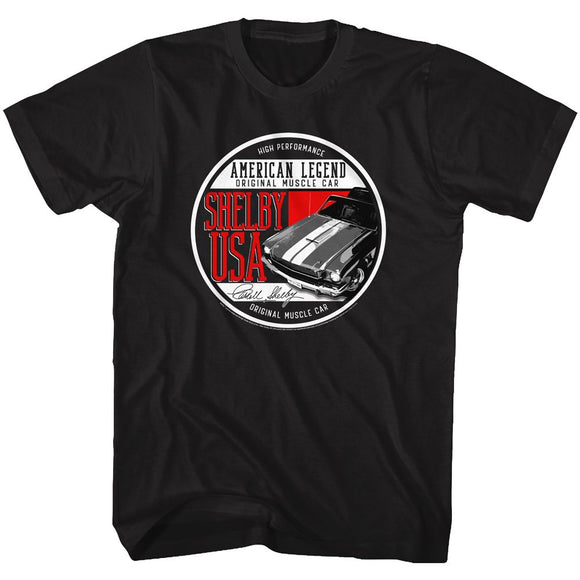 CARROLL SHELBY CAR CIRCLE S T-Shirt in Black