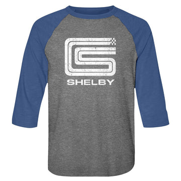 CARROLL SHELBY LOGO 3/4 SLEEVE S T-Shirt in Premium Heather/vintage Royal