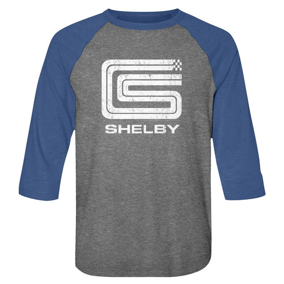 CARROLL SHELBY LOGO 3/4 SLEEVE S T-Shirt in Premium Heather/vintage Royal