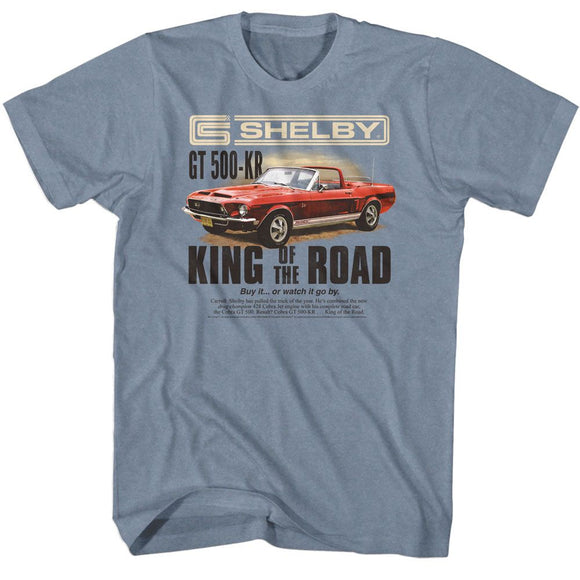 CARROLL SHELBY KING MAG AD 2 VINTAGE S T-Shirt in Indigo Heather