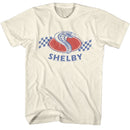 CARROLL SHELBY COBRA SNAKE CHECKERS S T-Shirt in Natural