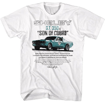 CARROLL SHELBY CARROL SHELBY SON OF COBRA S T-Shirt in White