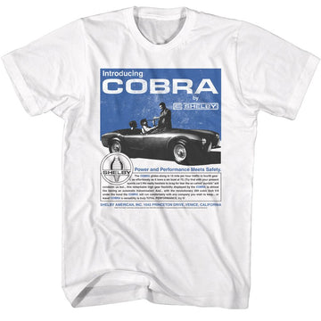 CARROLL SHELBY CARROL SHELBY 60S COBRA AD S T-Shirt in White