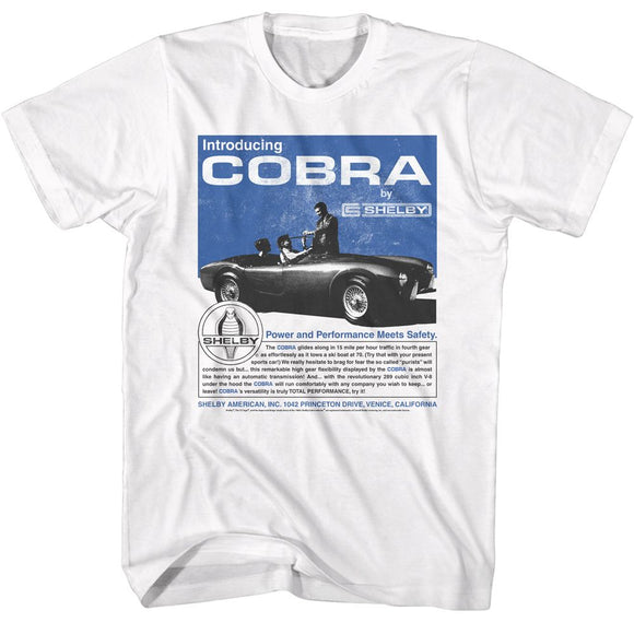 CARROLL SHELBY CARROL SHELBY 60S COBRA AD S T-Shirt in White