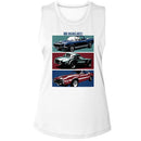 CARROLL SHELBY CARS LADIES MUSCLE TANK S T-Shirt in White