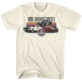 CARROLL SHELBY GRADIENT COLLAGE S T-Shirt in Natural