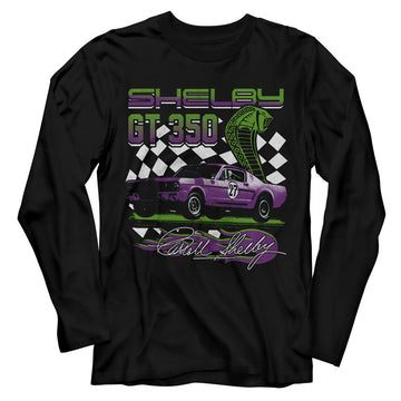 CARROLL SHELBY GT 350 RACING L/S S T-Shirt in Black