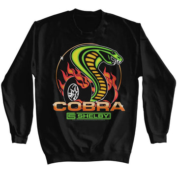 CARROLL SHELBY DRAGON SNAKE BURNOUT L/S S T-Shirt in Black