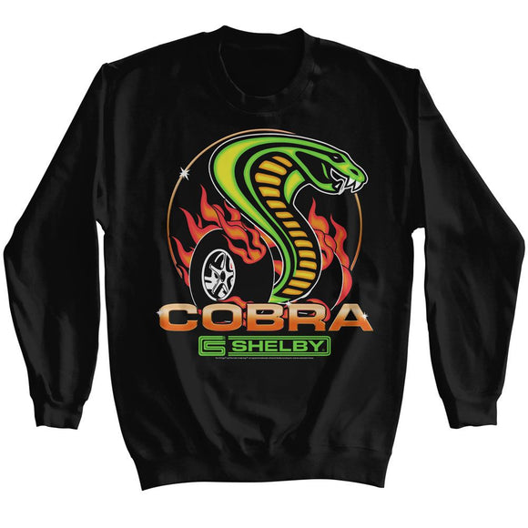 CARROLL SHELBY DRAGON SNAKE BURNOUT L/S S T-Shirt in Black