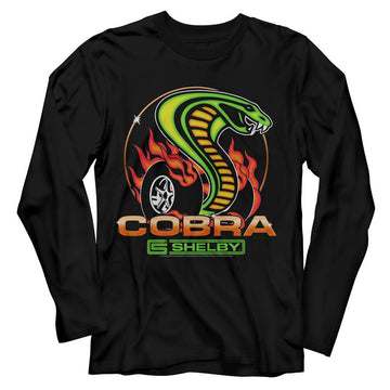 CARROLL SHELBY DRAGON SNAKE BURNOUT L/S S T-Shirt in Black