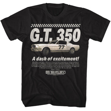 CARROLL SHELBY SHELBY A DASH OF EXCITEMENT S T-Shirt in Black