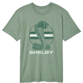 CARROLL SHELBY COBRA CIRCLE STRIPES VINTAGE WASH S T-Shirt in Basil