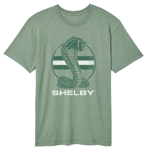 CARROLL SHELBY COBRA CIRCLE STRIPES VINTAGE WASH S T-Shirt in Basil