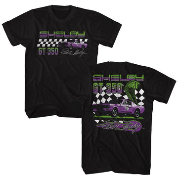 CARROLL SHELBY GT 350 RACING FRONT BACK ***F&B*** S T-Shirt in Black