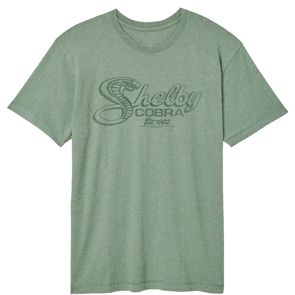 Carroll Shelby Cobra Snake Script Adult T-Shirts