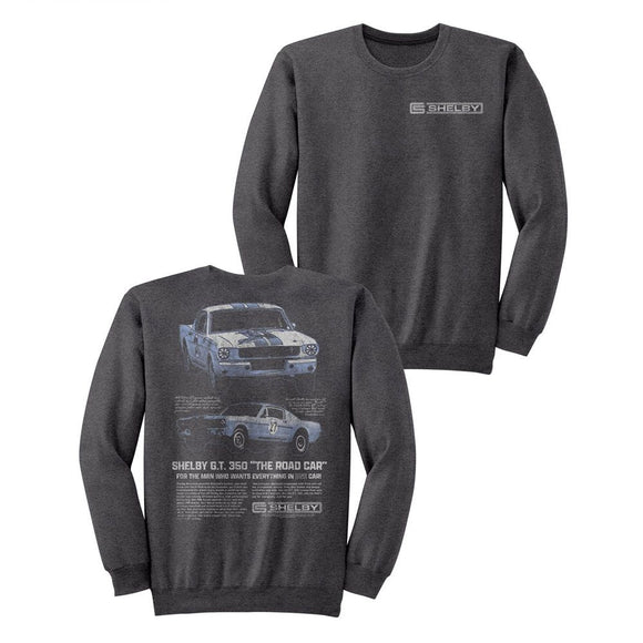 CARROLL SHELBY GT 350 TWO ANGLES F B L/S ***F&B*** S T-Shirt in DARK Heather