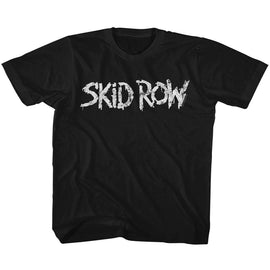 SKID ROW WHITISH LOGO TODDLER 2T T-Shirt in Black