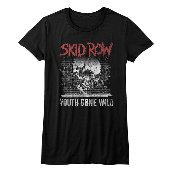 SKID ROW GRAFFITI GONE WILD LADIES S T-Shirt in Black