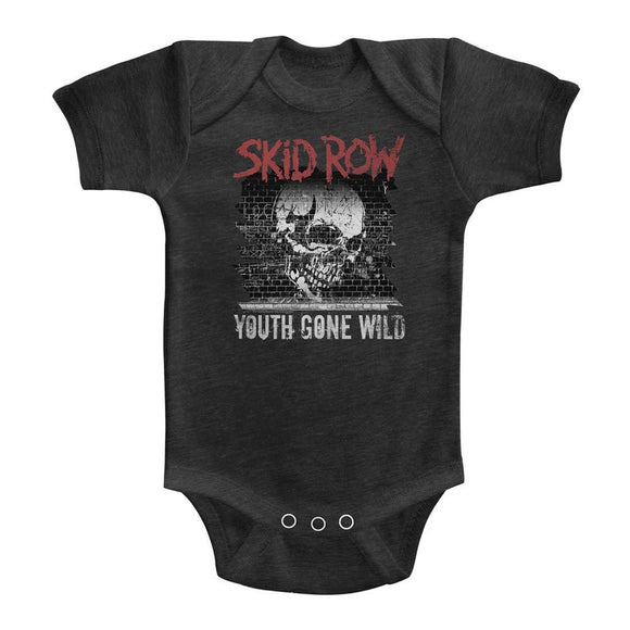 SKID ROW GRAFFITI GONE WILD INFANT HEATHER 6M T-Shirt in Vintage Smoke