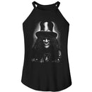 SLASH AND WHITE LADIES SLEEVELESS ROCKER TANK S T-Shirt in Black